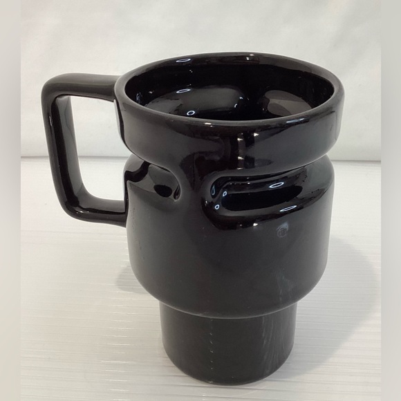 Eddie Bauer Ceramic Coffee Mug Black w Gold Logo - Picture 2 of 6